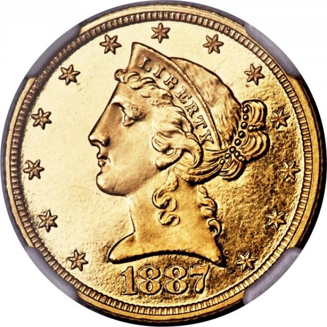 Монета Half Eagle, 5 доларів 1887, США, США