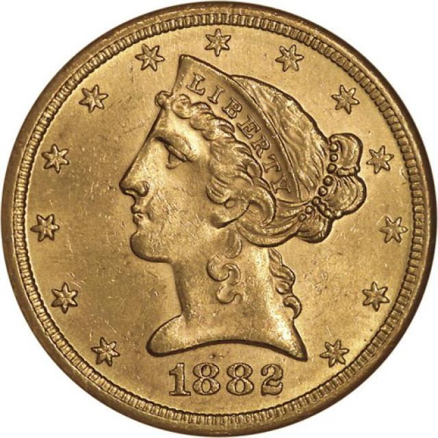 Монета Half Eagle, 5 доларів 1882, США, США