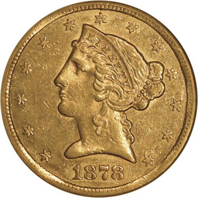 Монета Half Eagle, 5 доларів 1878, США, США