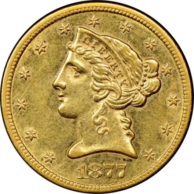Монета Half Eagle, 5 доларів 1877, США, США