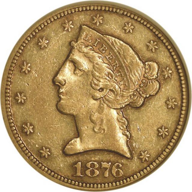 Монета Half Eagle, 5 доларів 1876, США, США