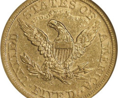 Монета Half Eagle, 5 доларів 1875, США, США