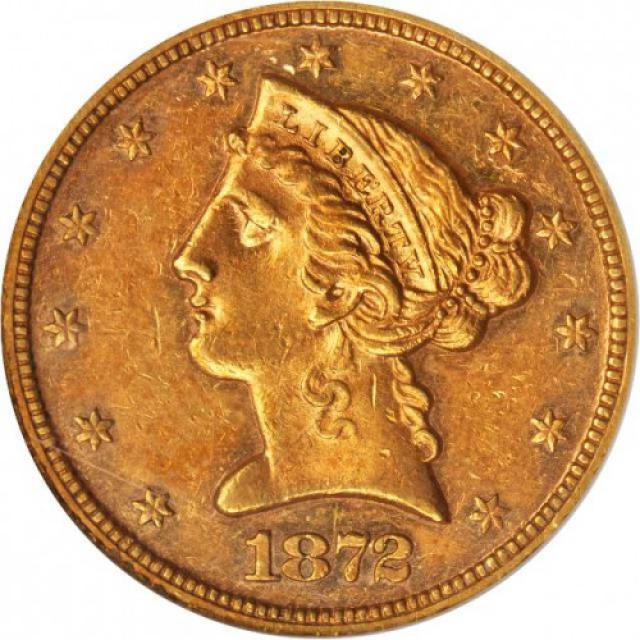 Монета Half Eagle, 5 доларів 1872, США, США