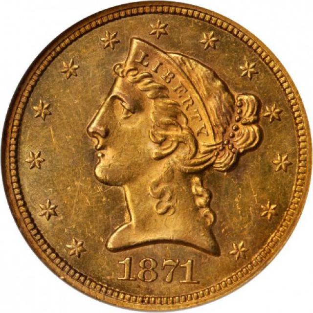 Монета Half Eagle, 5 доларів 1871, США, США