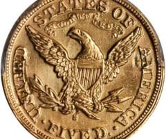 Монета Half Eagle, 5 доларів 1870, США, США