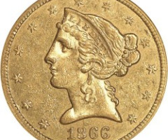 Монета Half Eagle, 5 доларів 1866, США, США