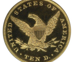 Монета Орел, 10 доларів 1865, США, США