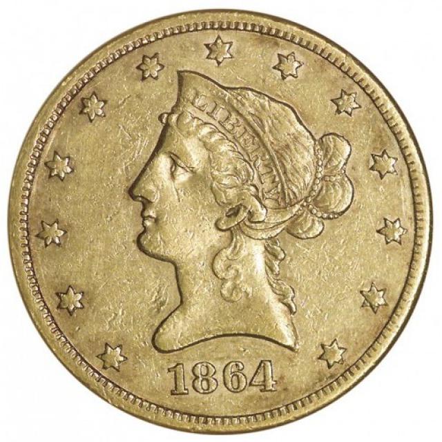 Монета Орел, 10 доларів 1864, США, США