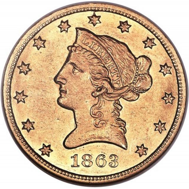 Монета Орел, 10 доларів 1863, США, США