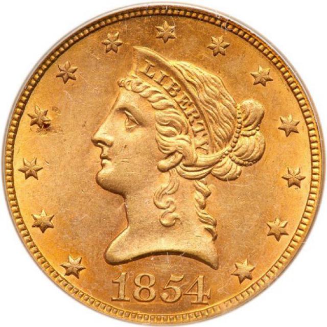 Монета Орел, 10 доларів 1854, США, США