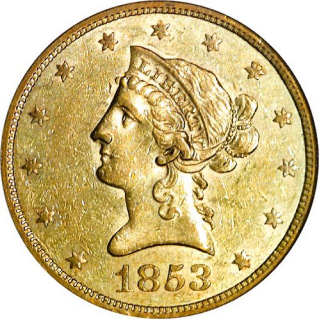 Монета Орел, 10 доларів 1853, США, США
