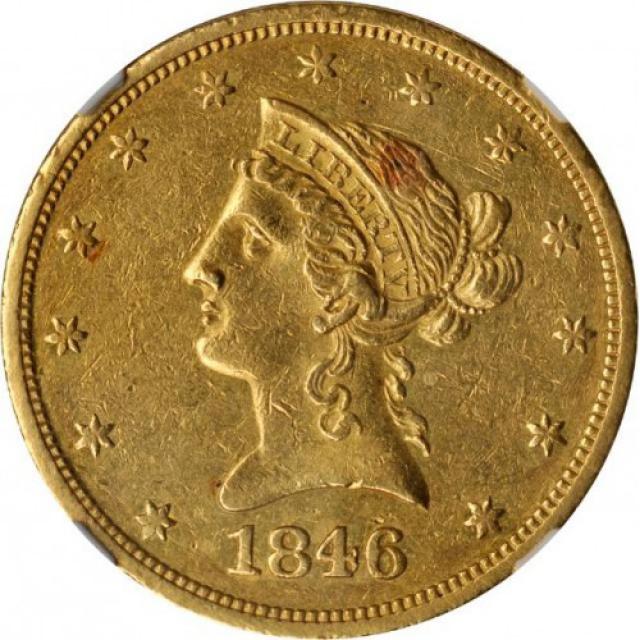 Монета Орел, 10 доларів 1846, США, США
