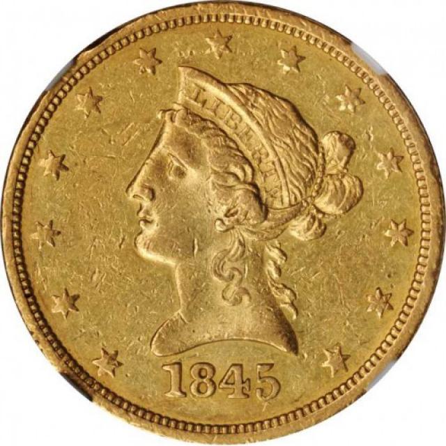 Монета Орел, 10 доларів 1845, США, США