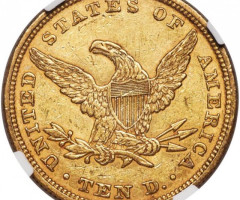 Монета Орел, 10 доларів 1843, США, США