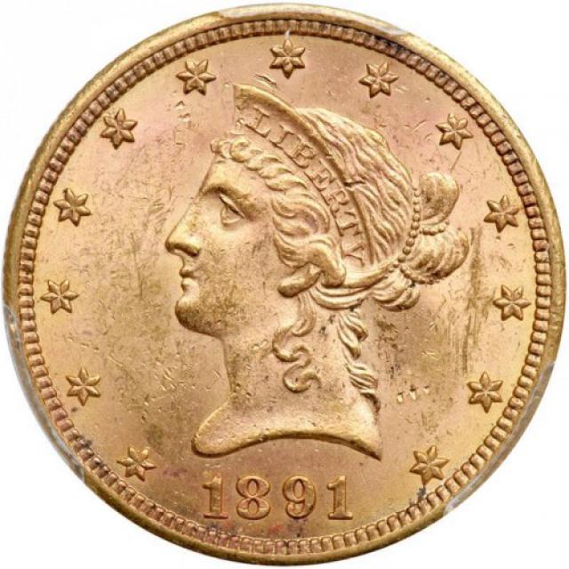 10 доларів 1891, США, США