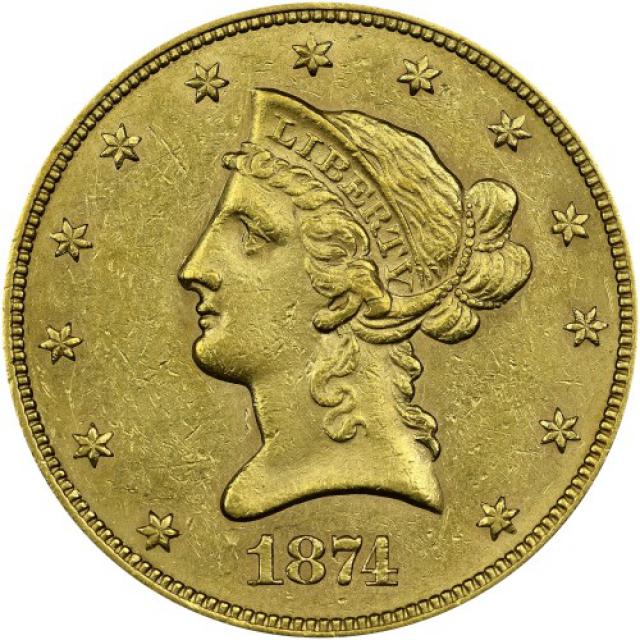 10 доларів 1874, США, США