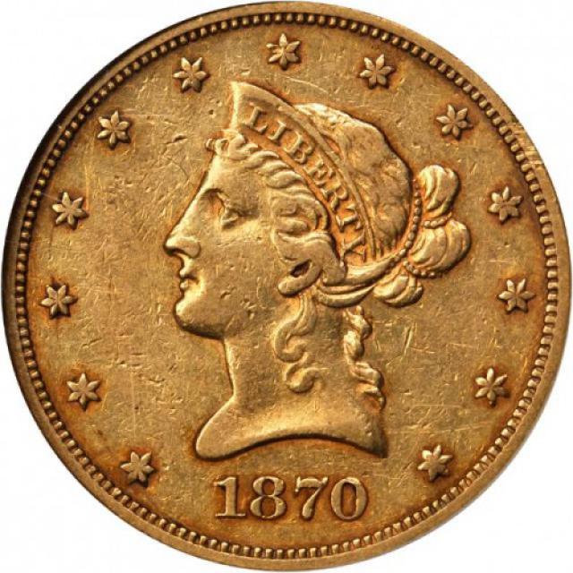 10 доларів 1870, США, США