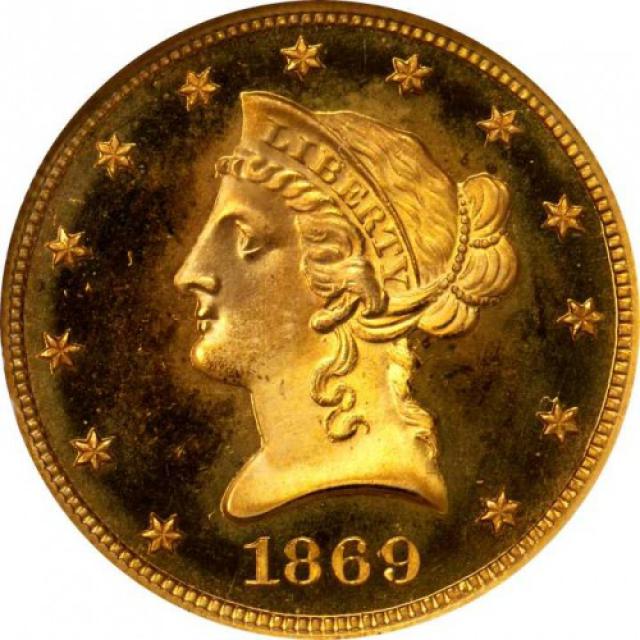 10 доларів 1869, США, США