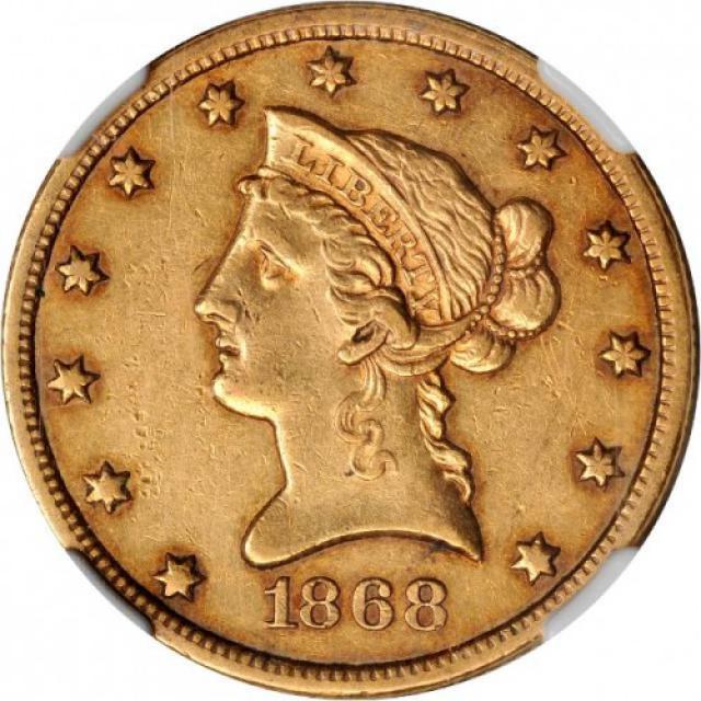 10 доларів 1868, США, США