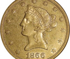 10 доларів 1866, США, США
