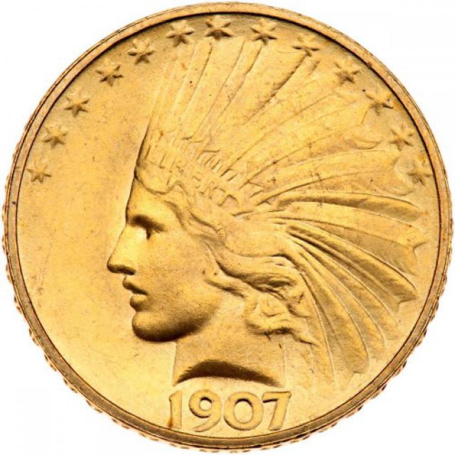 Монета Indian Head - Eagle, 10 доларів 1907, США, США