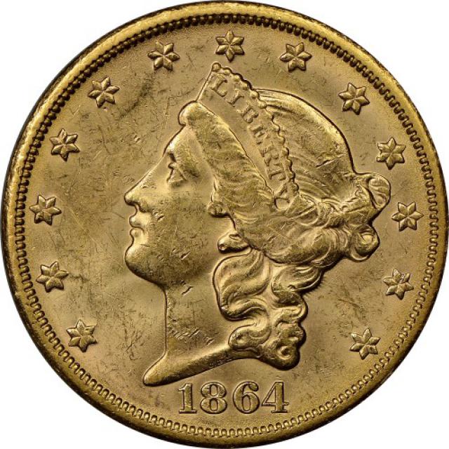 Монета Подвійний орел, 20 доларів 1864, США, США
