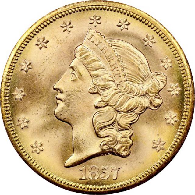 Монета Подвійний орел, 20 доларів 1857, США, США