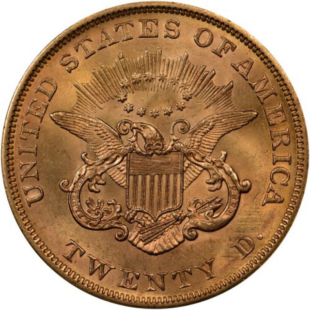 Монета Подвійний орел, 20 доларів 1853, США, США