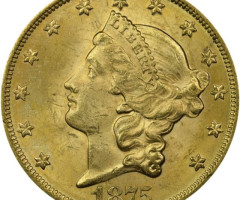Монета Подвійний орел, 20 доларів 1875, США, США