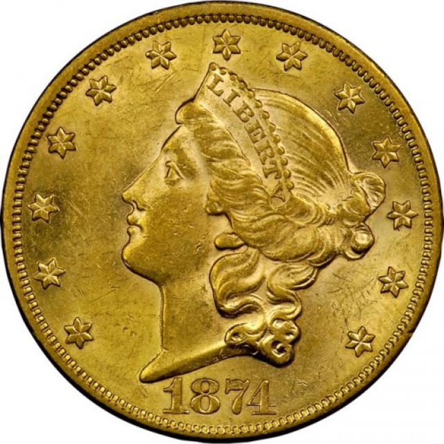 Монета Подвійний орел, 20 доларів 1874, США, США