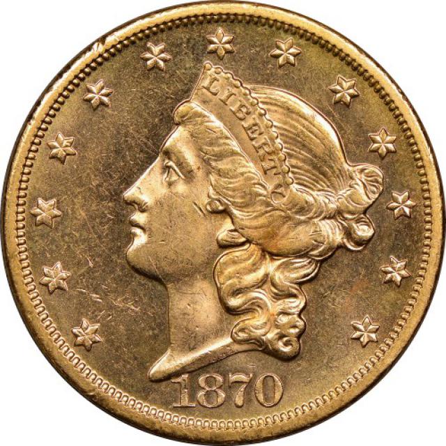 Монета Подвійний орел, 20 доларів 1870, США, США