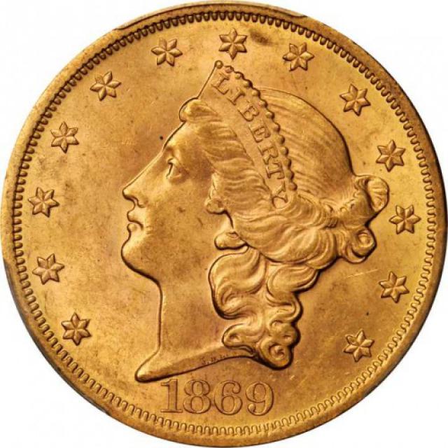 Монета Подвійний орел, 20 доларів 1869, США, США