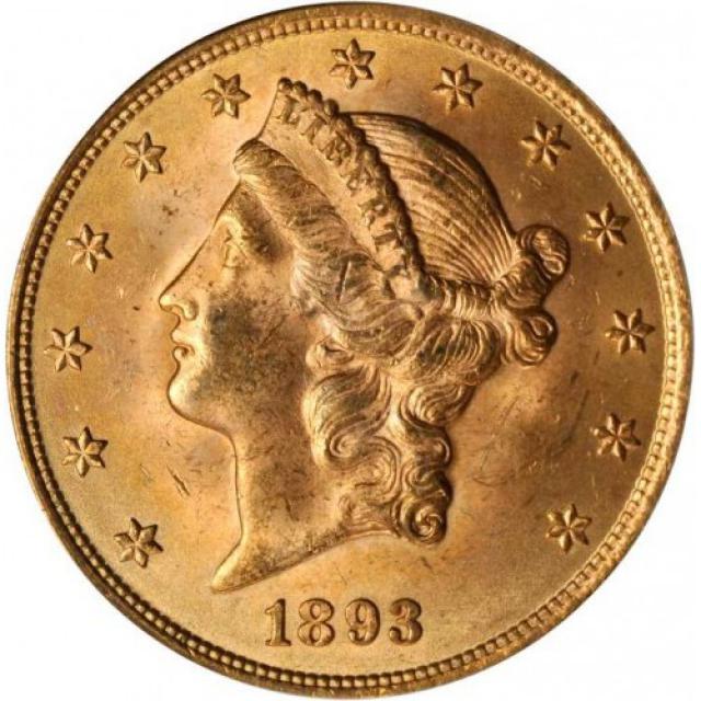 Монета Подвійний орел, 20 доларів 1893, США, США