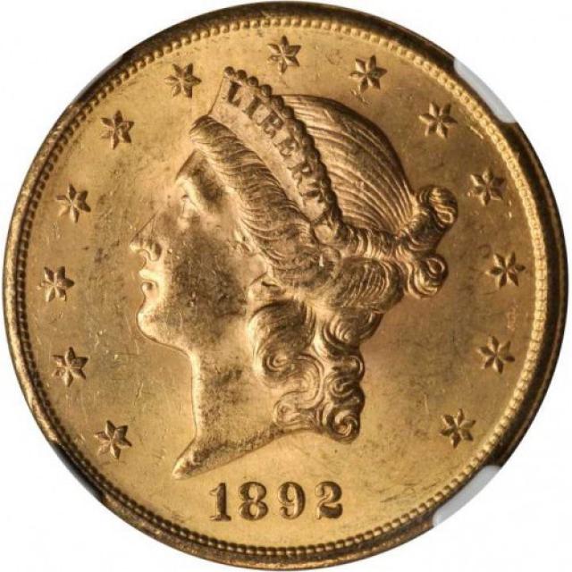 Монета Подвійний орел, 20 доларів 1892, США, США