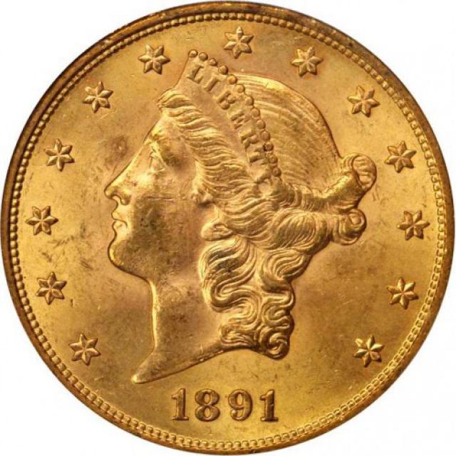 Монета Подвійний орел, 20 доларів 1891, США, США