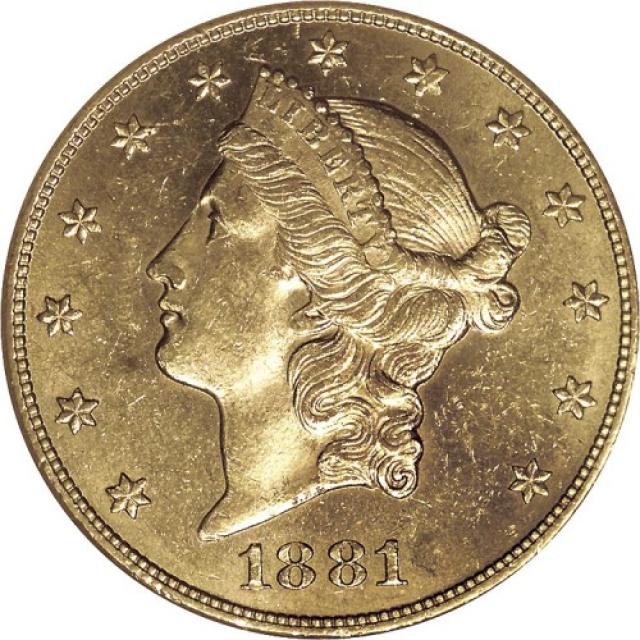 Монета Подвійний орел, 20 доларів 1881, США, США