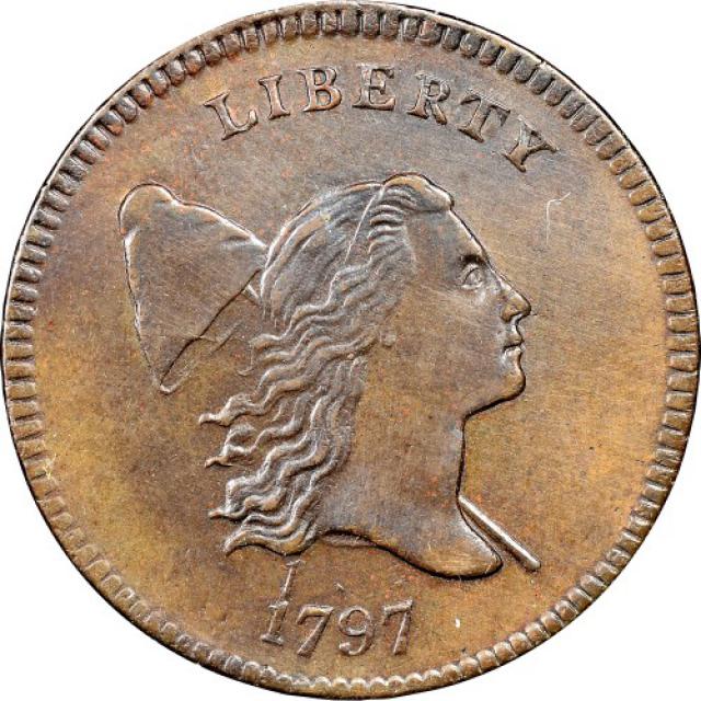Монета Liberty Cap Half Cent, ½ цента 1797, США, США