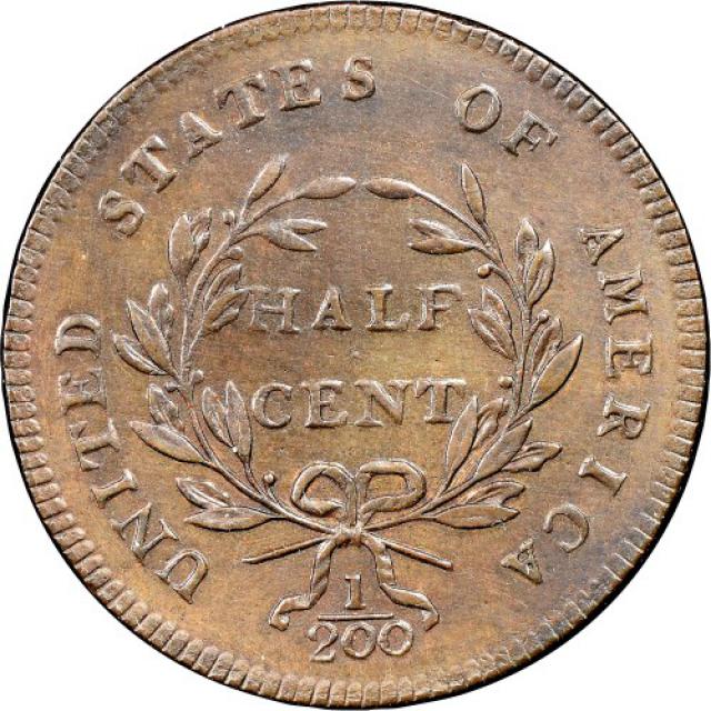 Монета Liberty Cap Half Cent, ½ цента 1797, США, США