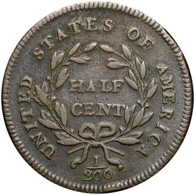 Монета Liberty Cap Half Cent, ½ цента 1795, США, США