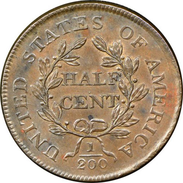 Монета Draped Bust Half Cent, ½ цента 1804, США, США