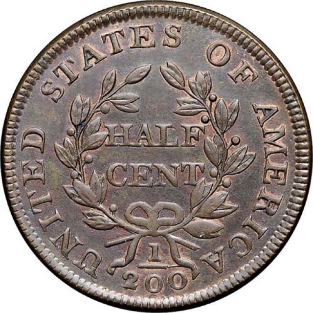 Монета Draped Bust Half Cent, ½ цента 1803, США, США