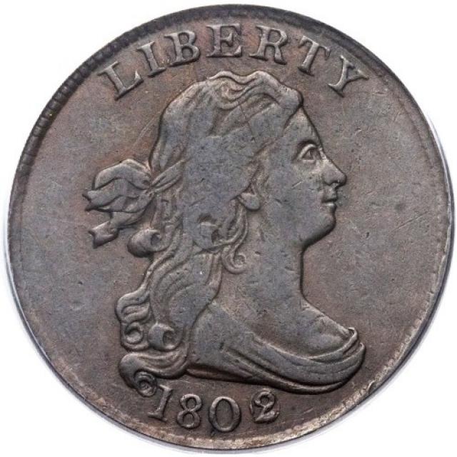 Монета Draped Bust Half Cent, ½ цента 1802, США, США