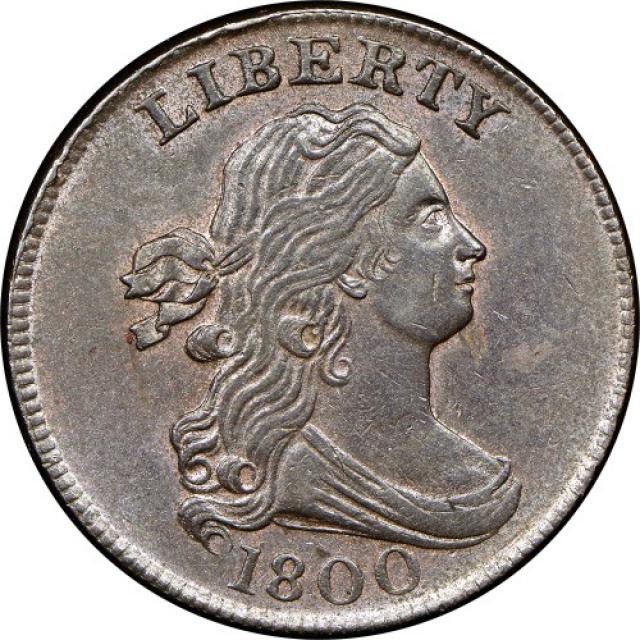 Монета Draped Bust Half Cent, ½ цента 1800, США, США