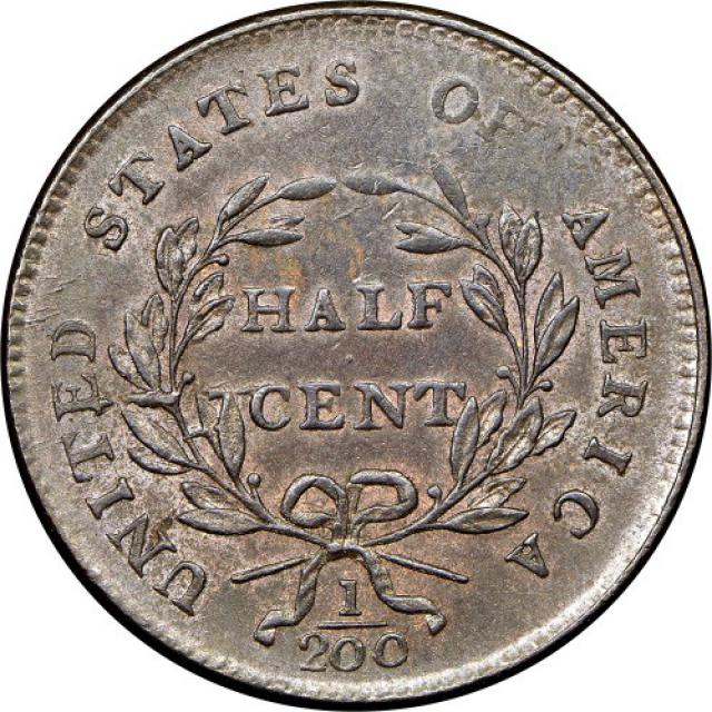 Монета Draped Bust Half Cent, ½ цента 1800, США, США