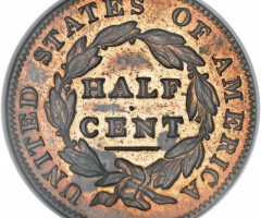 Монета Classic Head Half Cent, ½ цента 1835, США, США