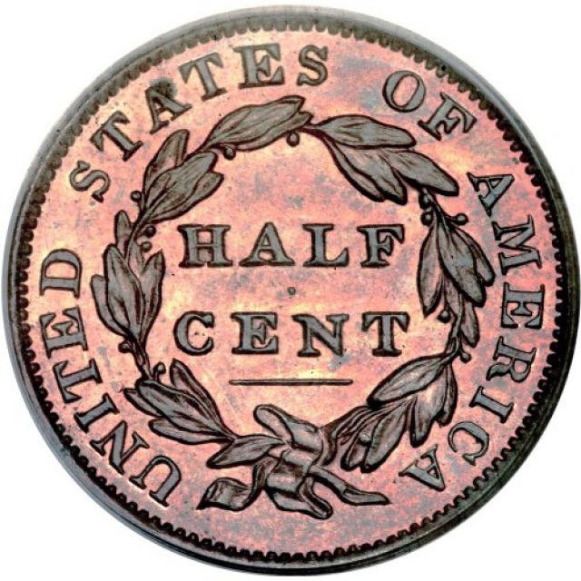 Монета Classic Head Half Cent, ½ цента 1834, США, США