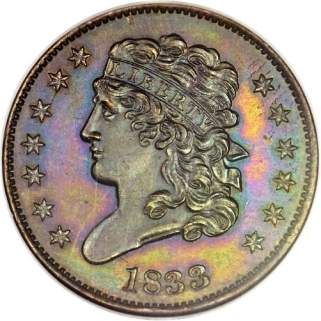 Монета Classic Head Half Cent, ½ цента 1833, США, США