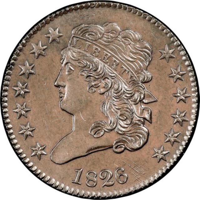 Монета Classic Head Half Cent, ½ цента 1826, США, США