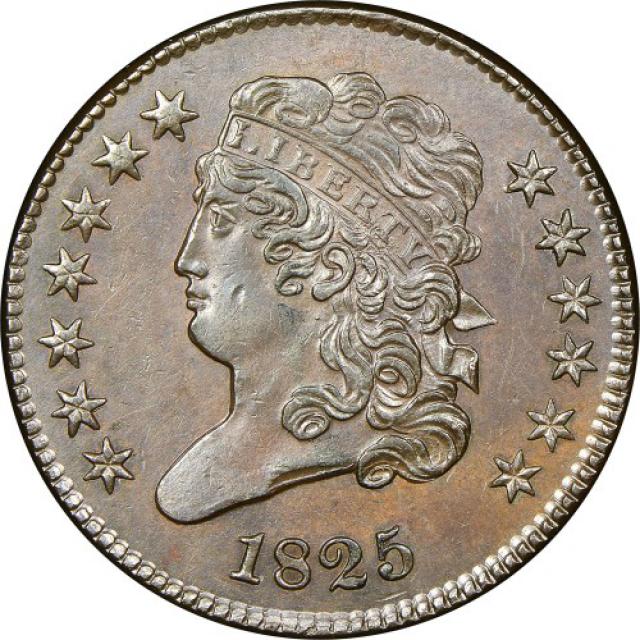 Монета Classic Head Half Cent, ½ цента 1825, США, США