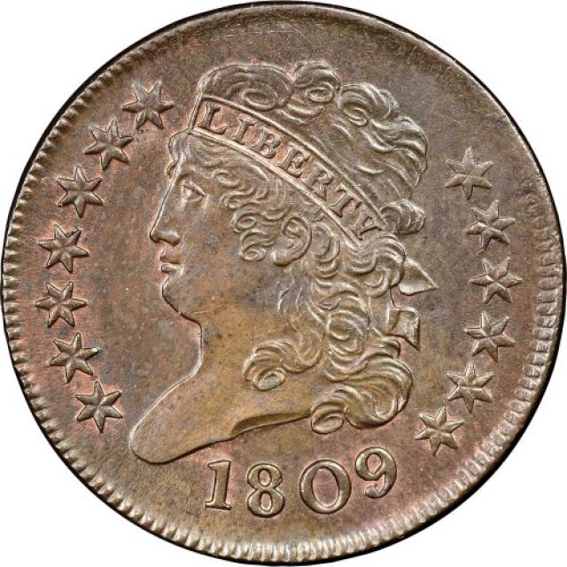Монета Classic Head Half Cent, ½ цента 1809, США, США